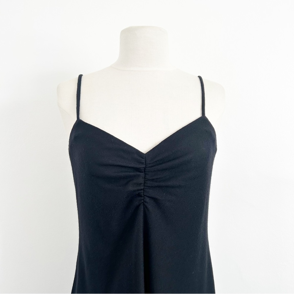 NEW Vince $375 Black Wool-Blend Ruched Cami Dress Size Small (S) - Picture 4 of 8